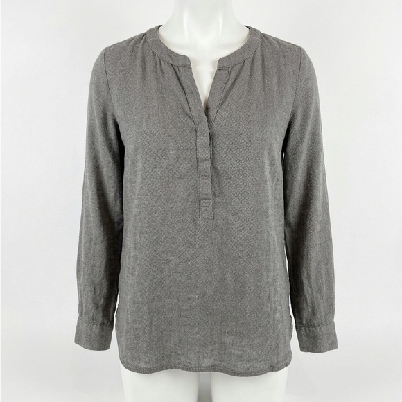 Anthropologie Tops - Anthropologie Jane and Delancey Charcoal Long Sleeve Tunic Blouse
